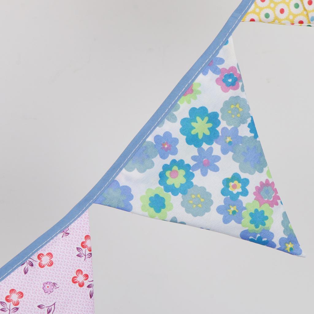 Colorful Fabric Bunting Banner Flag Wedding Nursery Birthday Party Decor