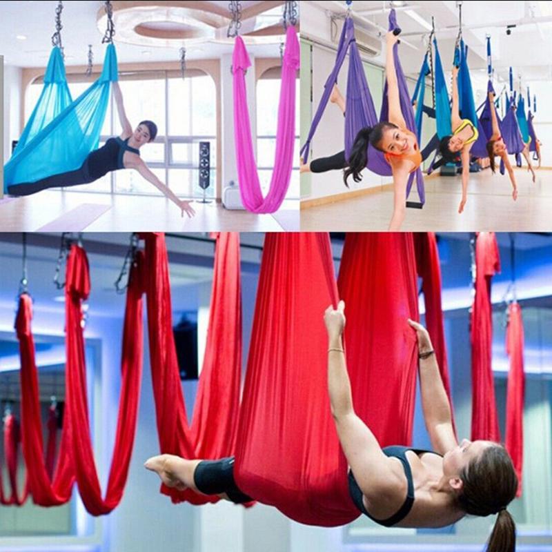 Yoga swing võng hình thang sling silk silk trên không tập thể dục chống trọng lực tập thể dục trên không yoga yoga yoga tập thể dục tập thể dục Color: RD