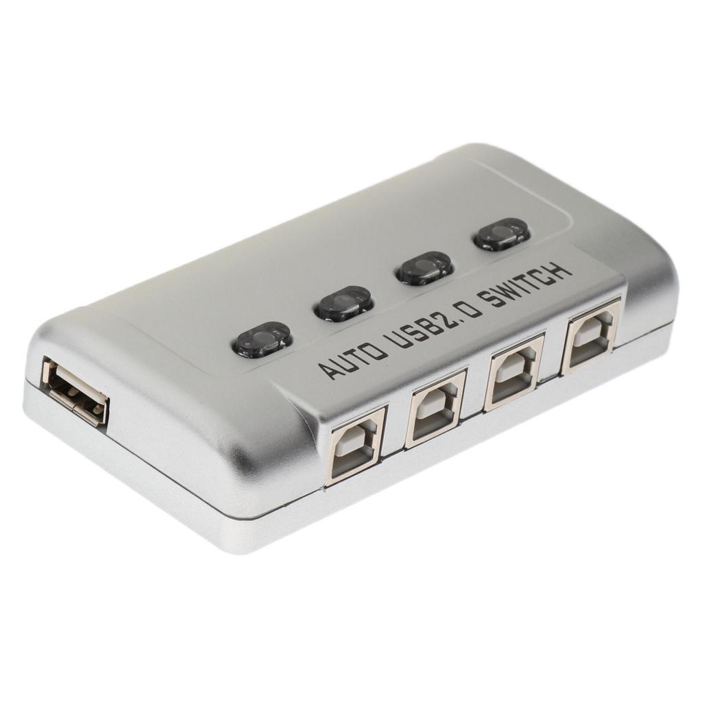 USB2.0 Sharing Switch Selectors KVM 4 Ports Selector HUB For Scanner Printer
