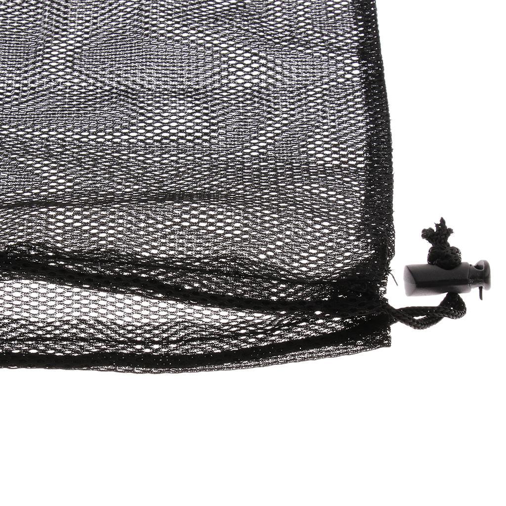 2-5pack Lightweight Mesh Stuff Sack Storage Bag Drawstring for Travel Camping