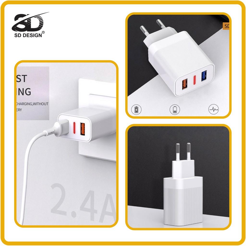Củ sạc 2 cổng USB 2.4A SD DESIGN HG01 sạc sử dụng cho các dòng điện thoại di động bảo hành 1 đổi 1