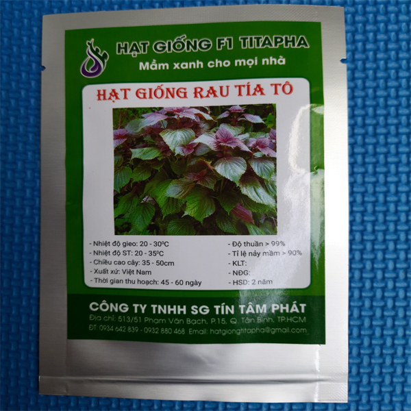Hạt giống Tía Tô F1 - nảy mầm cao Titapha