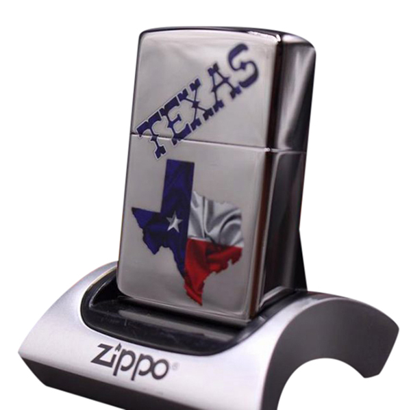 Bật Lửa Zippo 250 Texas Flag Map