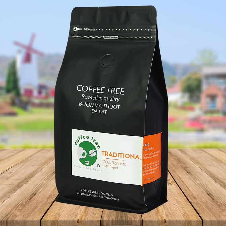 Cà phê bột Robusta nguyên chất 100% 500gr - Coffee Tree thơm ngon, đậm đà