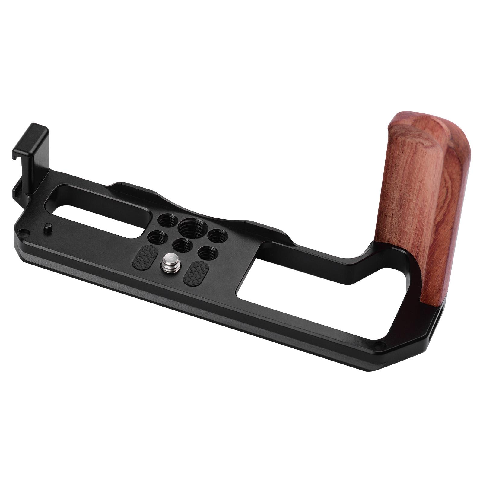 Tấm gắn L 1/4 3/8 Tay cầm bằng gỗ Thay thế cho FujiFilm