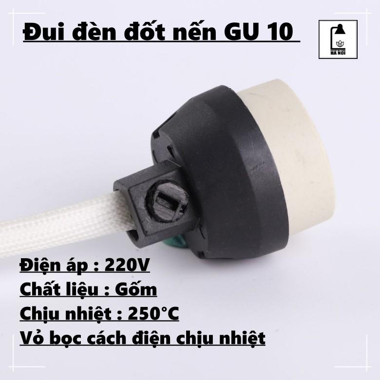 Đui đèn đốt nến GU10 - Cao cấp có vỏ bọc cách nhiệt