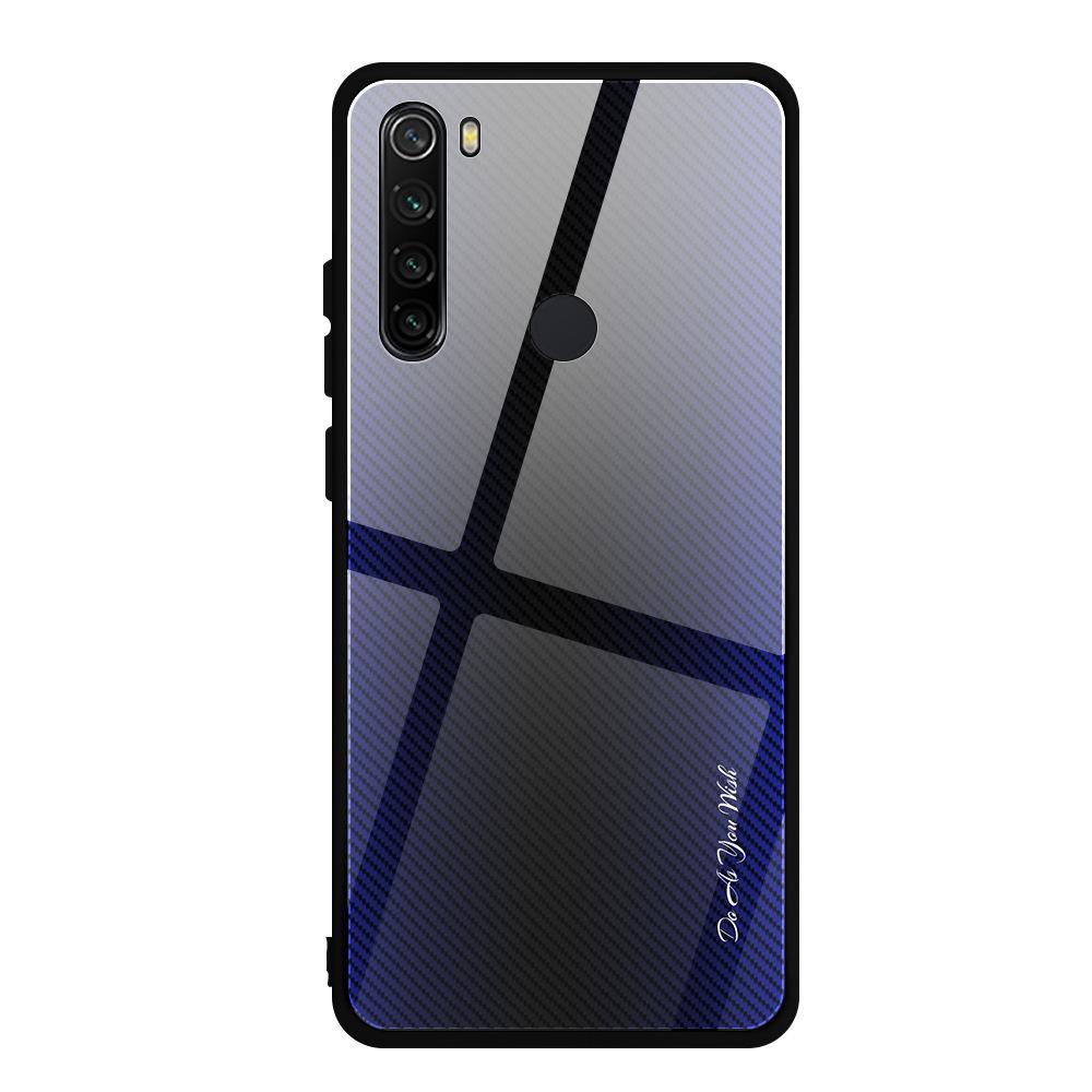 Ốp lưng cho Xiaomi Redmi Note 8 Pro Vân Gương Gradient, viền TPU dẻo đen