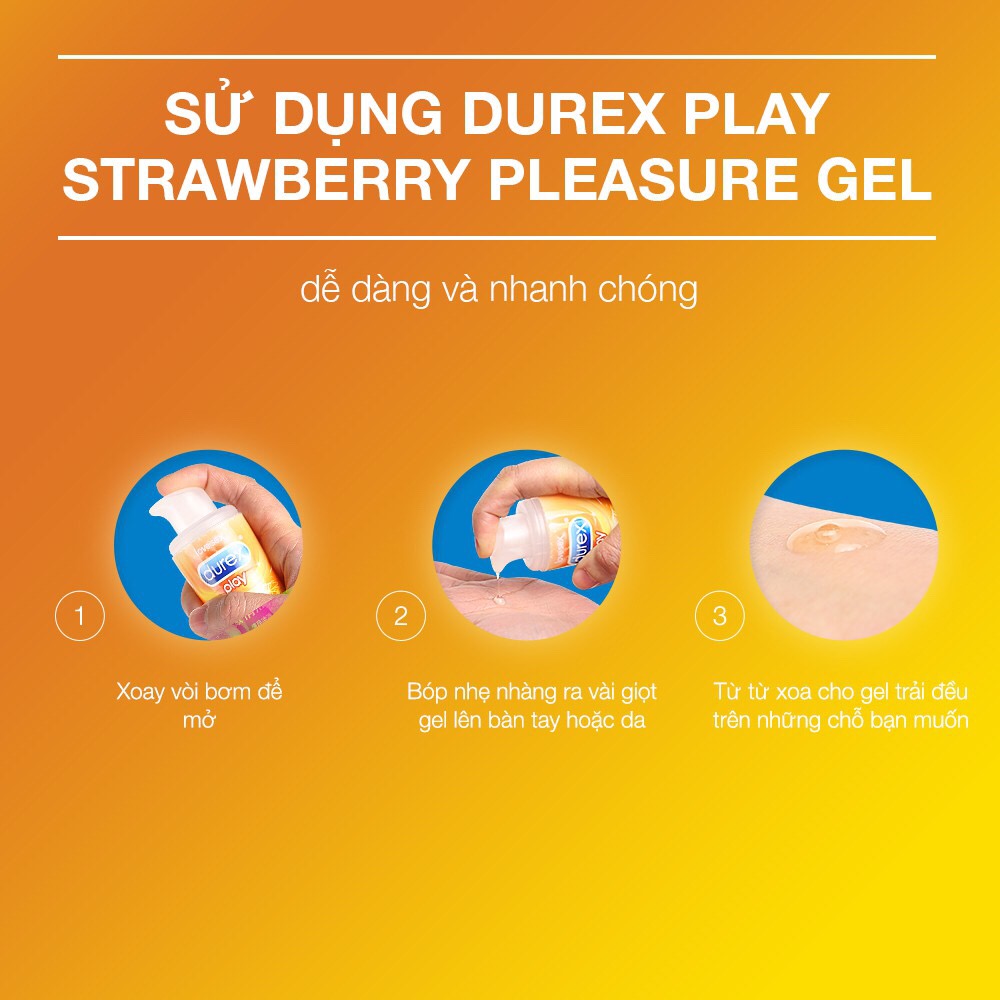 Gel Bôi Trơn Durex Play Strawberry 100ml / chai + Tặng 1 bao cao su Innova Siêu Gai