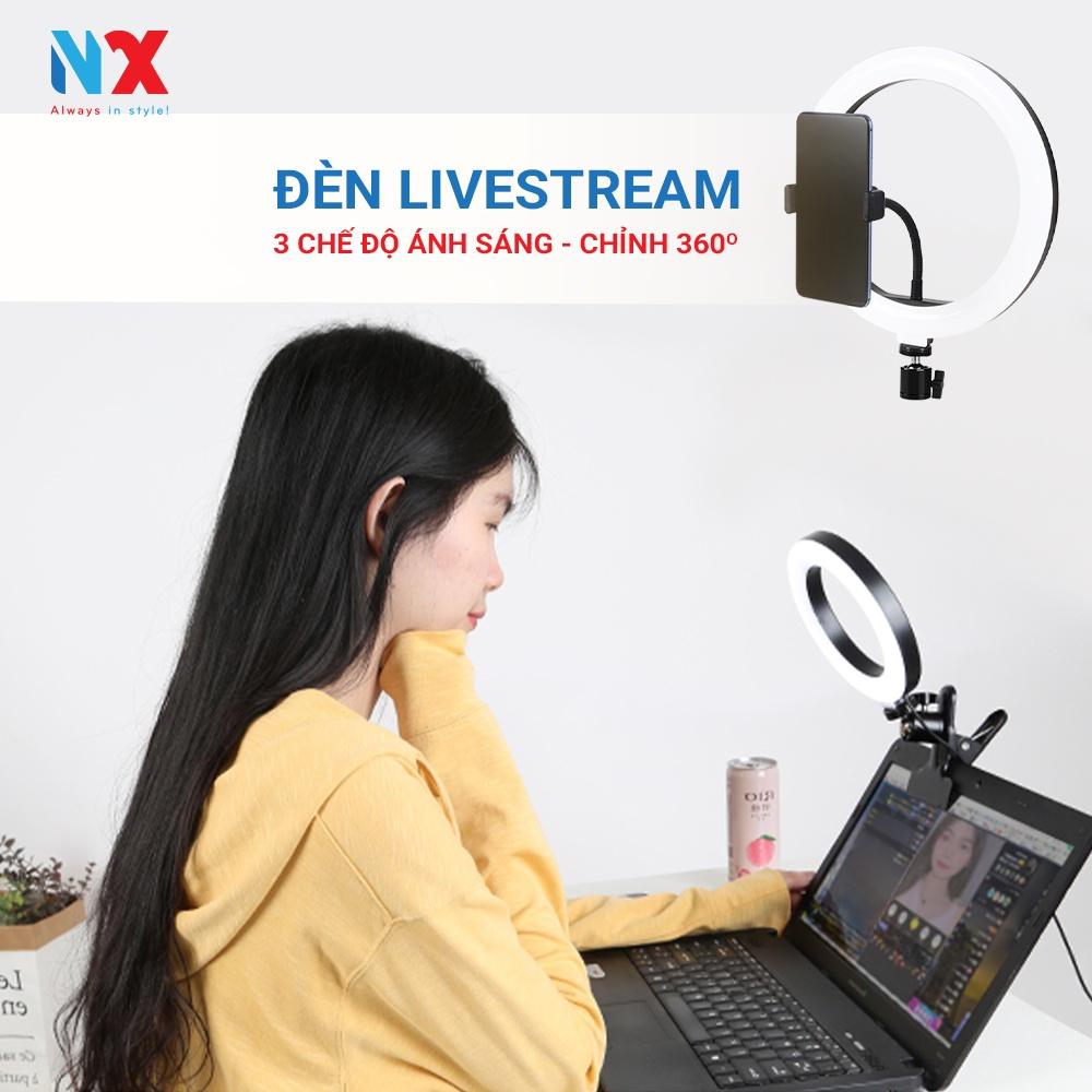 ĐÈN LIVESTREAM BÁN HÀNG, CHỤP HÌNH, MAKE UP, 3 CHẾ ĐỘ ÁNH SÁNG, ĐẦU BI XOAY 360 ĐỘ