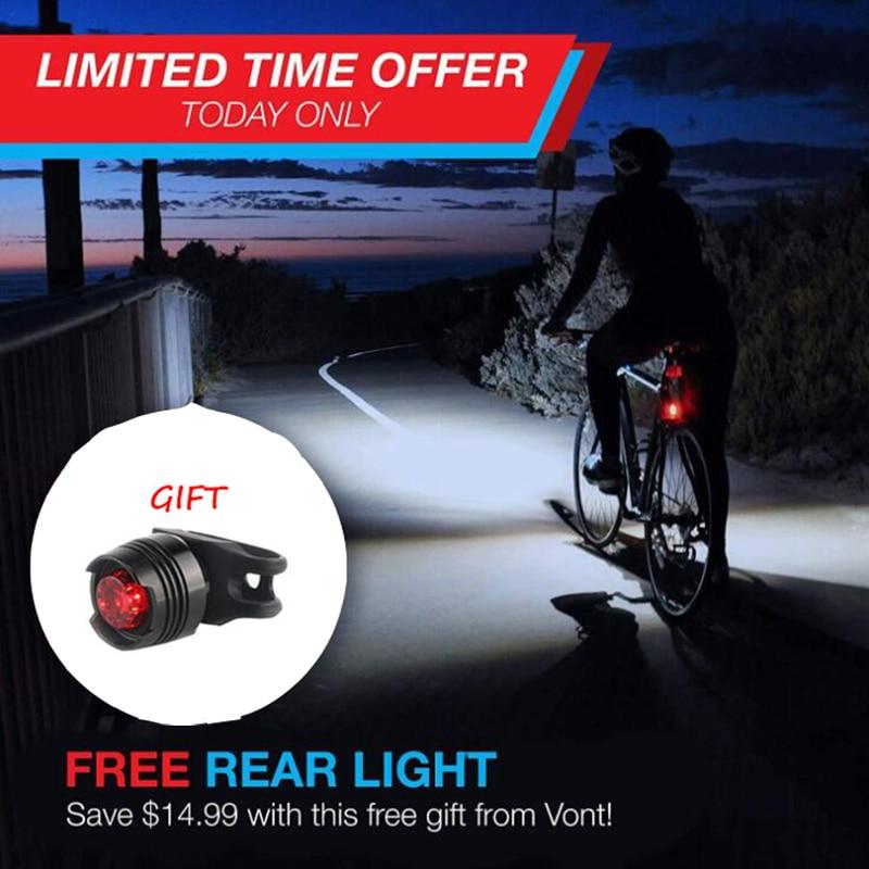 Đèn LED phía trước và phía sau an toàn chống thấm nước dành cho xe đạp MTB