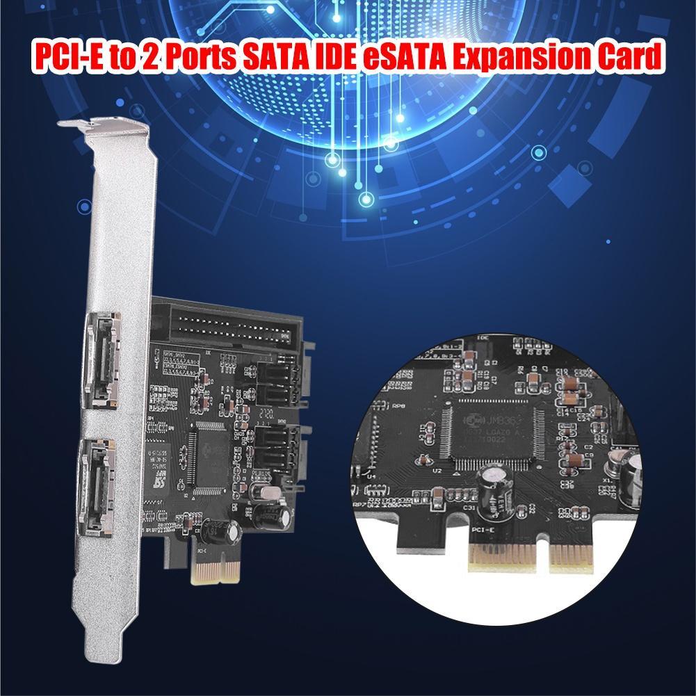 Card Mở Rộng PCI-E PCIe 2 Cổng SATA IDE eSATA JMB363