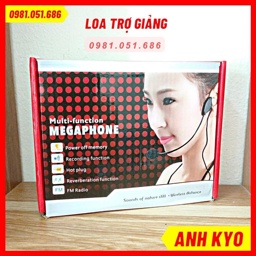 Loa Kèm Mic Trợ Giảng MEGAPHONE K9A Có Bluetooth Cổng Usb, Thẻ nhớ, Radio Kèm Microphone Có Dây Cao Cấp