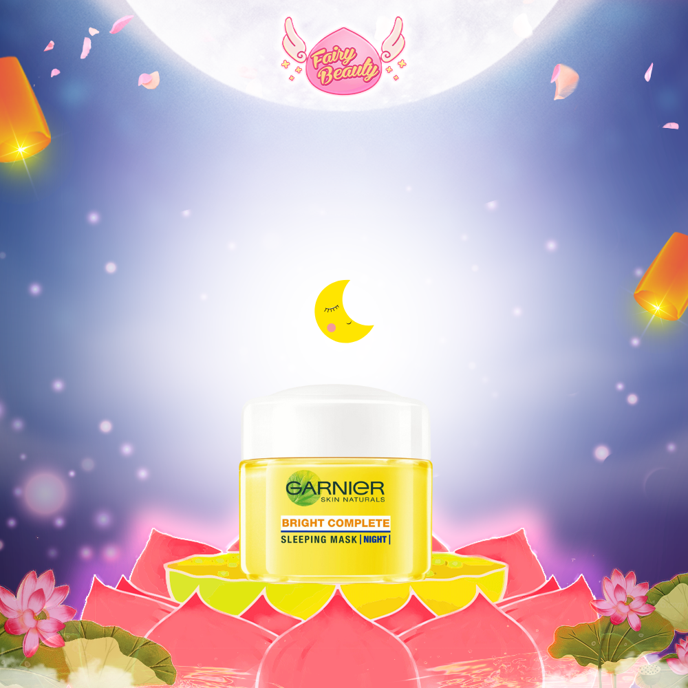 Dưỡng Ẩm & Mặt Nạ Ngủ Ban Đêm Vitamin C 2 Trong 1, Giúp Trắng Da Mờ Thâm Bright Complete Sleeping Mask 50/18ml