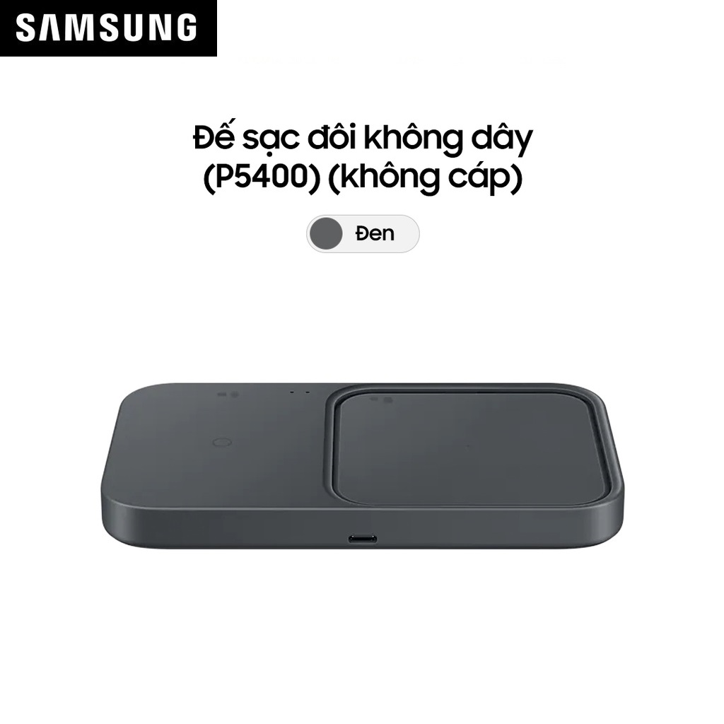 Đế sạc đôi không dây Samsung 15W (không cáp) EP-P5400 - Hàng Chính Hãng