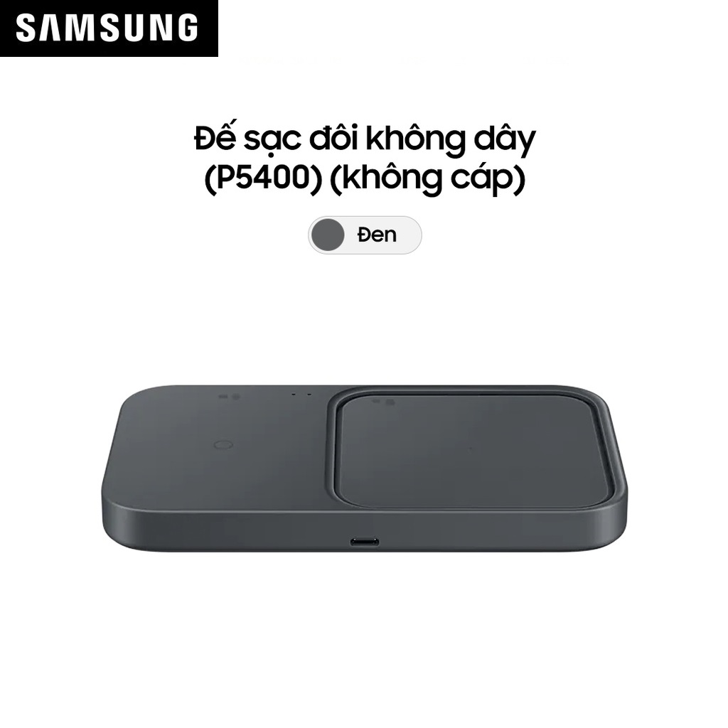 Đế sạc đôi không dây Samsung 15W (không cáp) EP-P5400 - Hàng Chính Hãng 