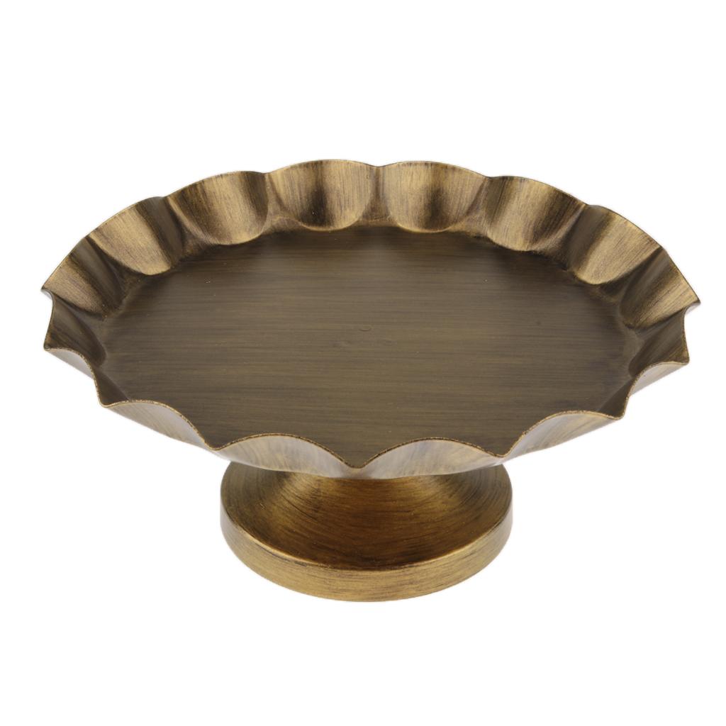 Vintage Metal Round Display Cake Stand Food Platter Serving Rack Holder S