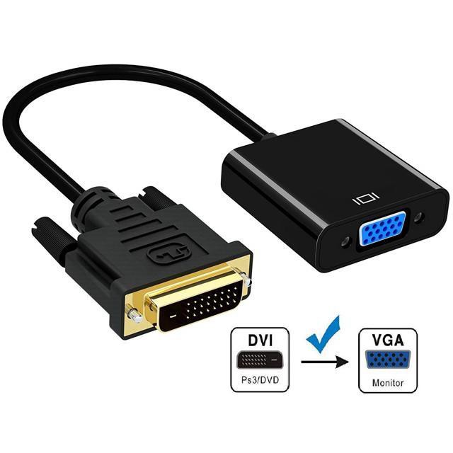 Cáp Chuyển Đổi DVI To VGA Đen. Truyền Tín Hiệu Ổn Định - HomeComputer