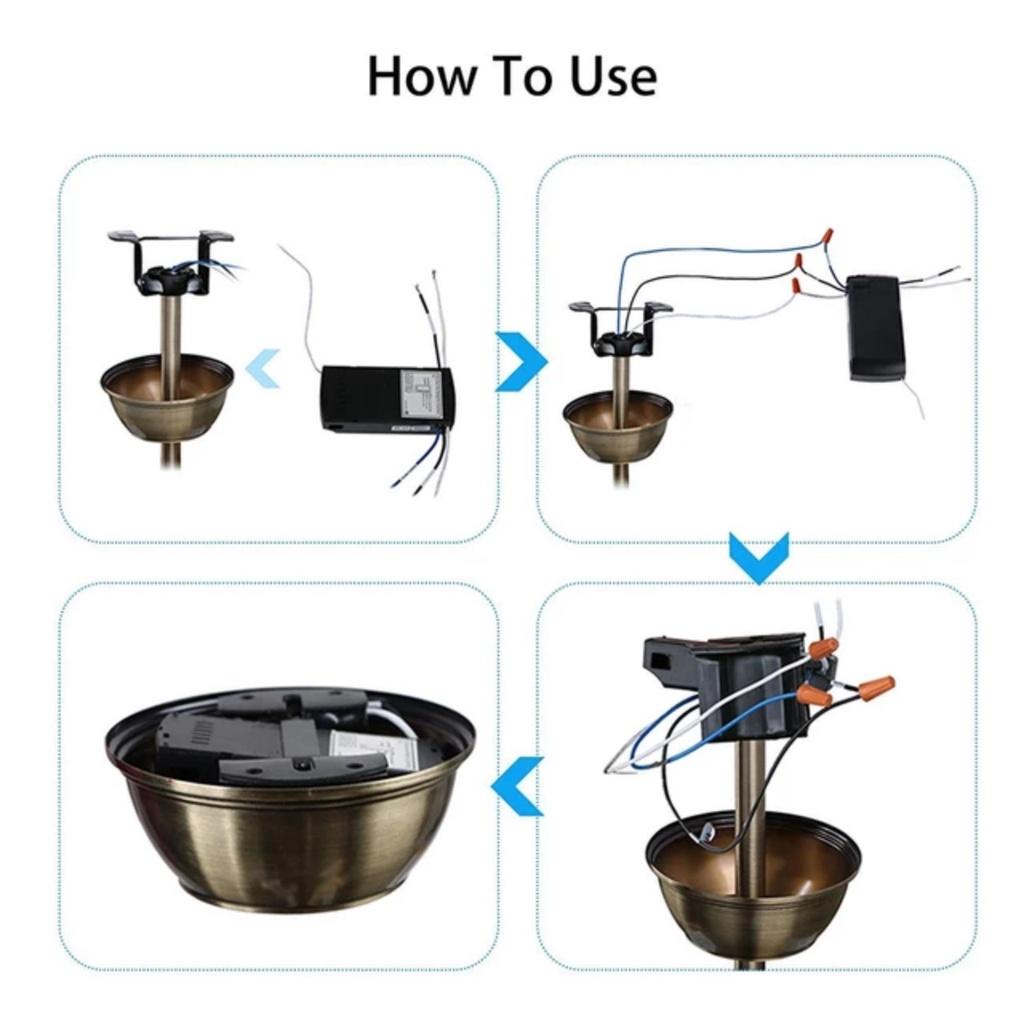 Bộ mạch điều khiển quạt trần từ xa: gồm mạch điều khiển + Remote - Dùng để lắp đặt cho các loại qu