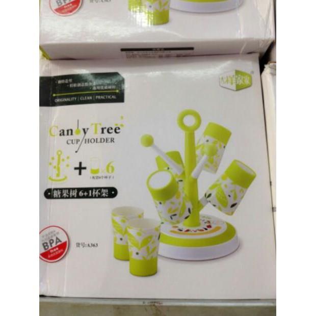 Giá cắm cốc nhựa hình cây