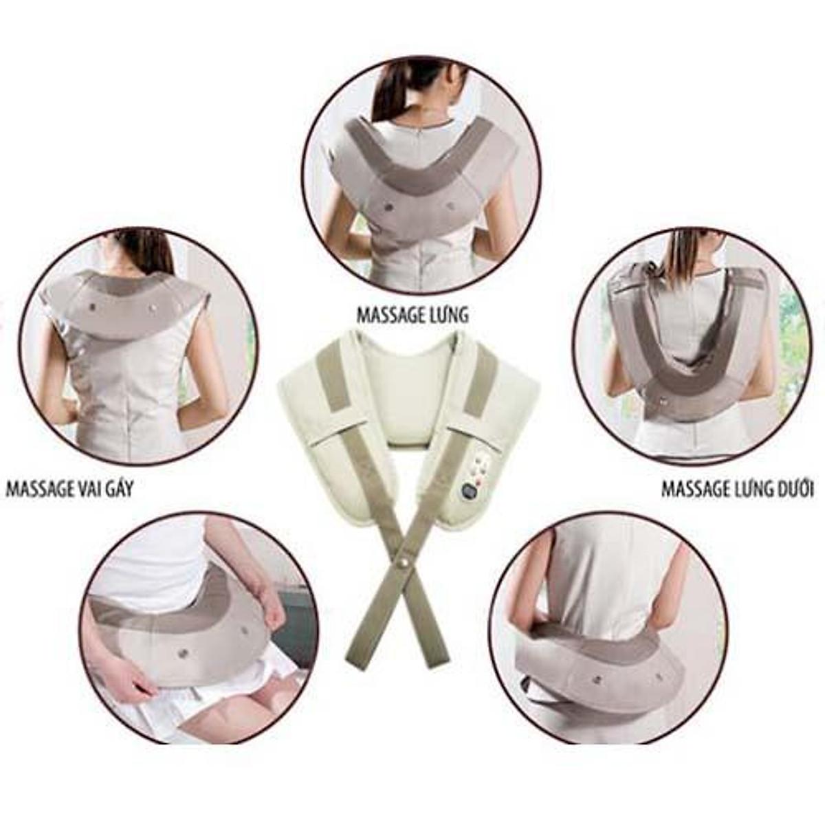Đai đeo massage lưng vai cổ gáy - hàng chính hãng