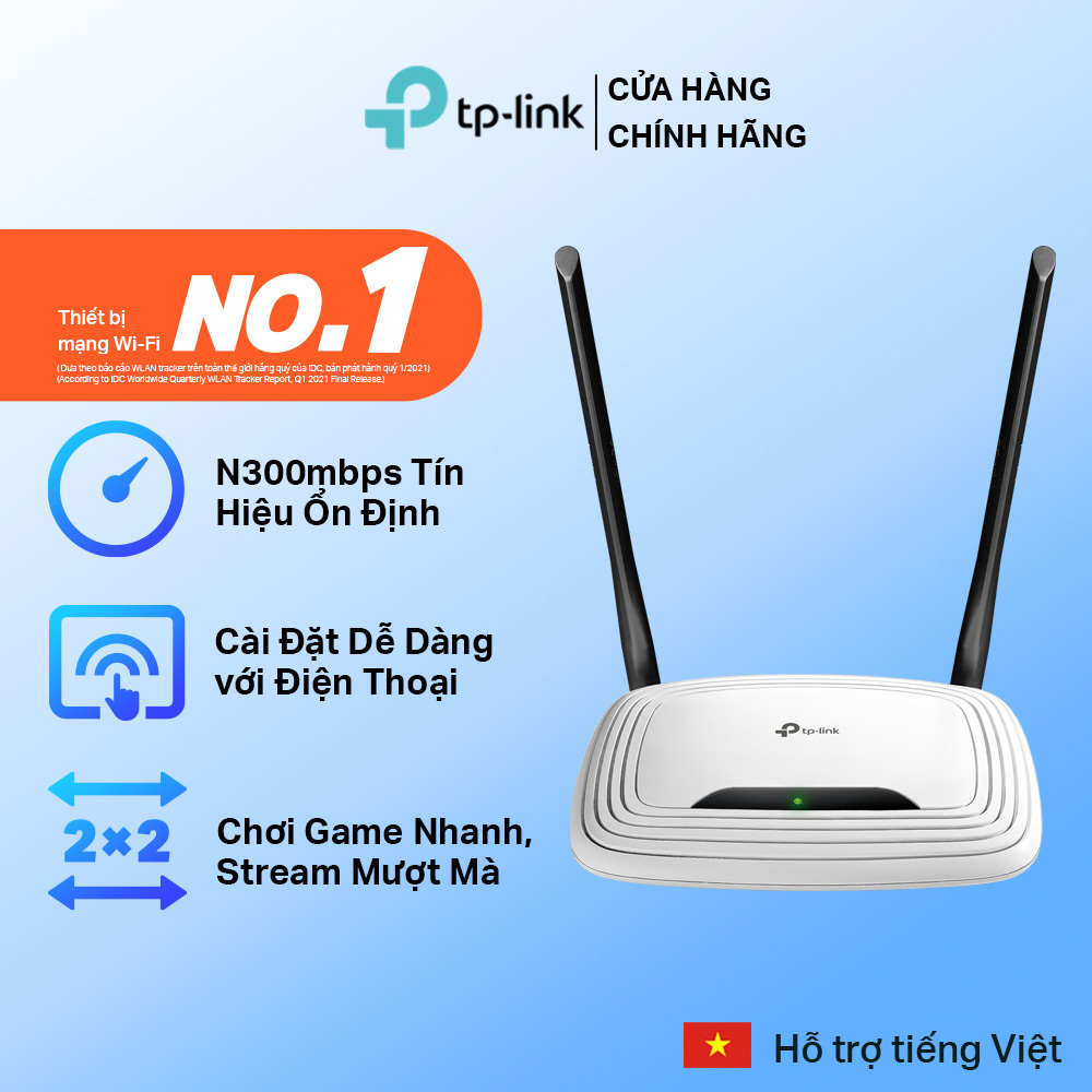 TP-Link  TL-WR841N - Router Wifi Chuẩn N Tốc Độ 300Mbps - Hàng Chính Hãng