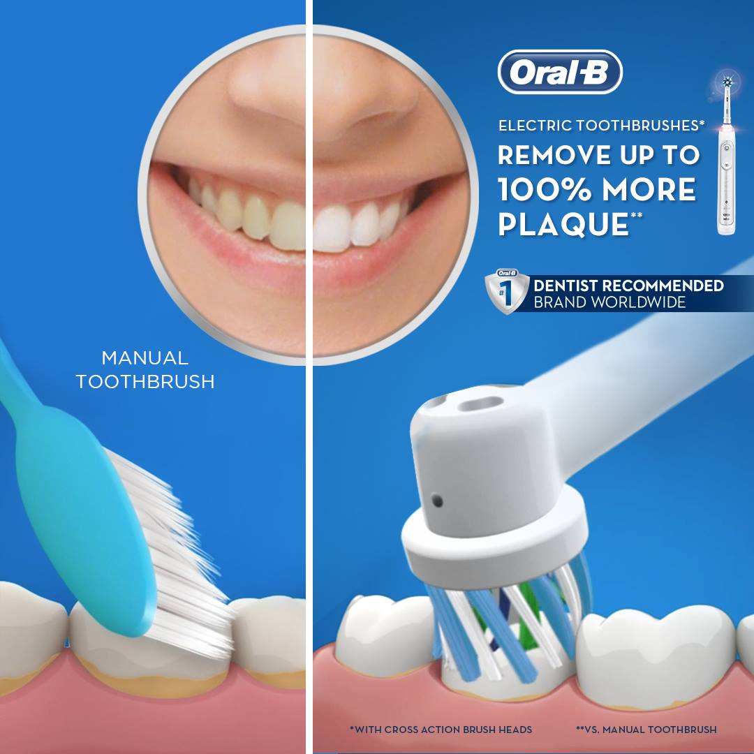 Bàn chải điện, đầu bàn chải oral b - Làm sạch răng, phòng sâu, sạch sẽ bề mặt răng, kẻ răng, đường viền nướu. Răng miệng sạch, khỏe mạnh và thơm tho tự tin khoe nụ cười rạng ngời - QuaTangMe Extaste