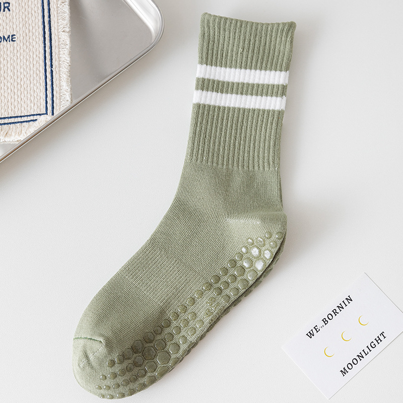 Bông Mid-Tube chuyên nghiệp Không trượt băng Yoga vớ Pilates vớ trong nhà Vớ Fitness SOCKS SOCKS ĐÀO TẠO KHAI THÁC THAM GIA Color: Dark Gray Size: 35-39 Yards