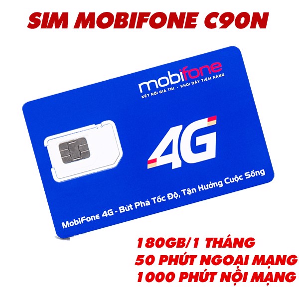 Sim 4G Mobifone C90N Tặng 4GB / Ngày Và 1000 Phút Nội Mạng - Hàng Chính Hãng - Giao Mẫu Ngẫu Nhiên