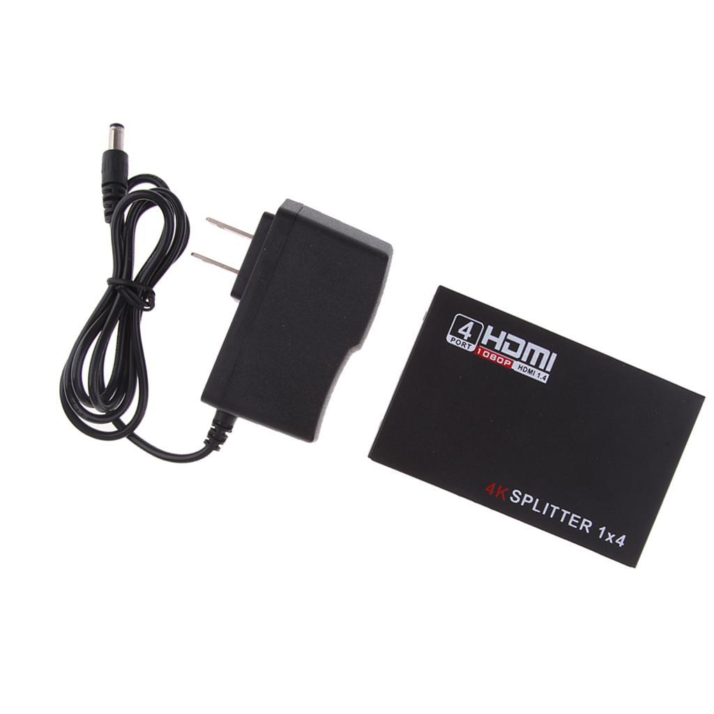 HDMI Splitter 1 x 4/1 In 4 Out Amplifier Switcher Box Support 4KX2K 3D