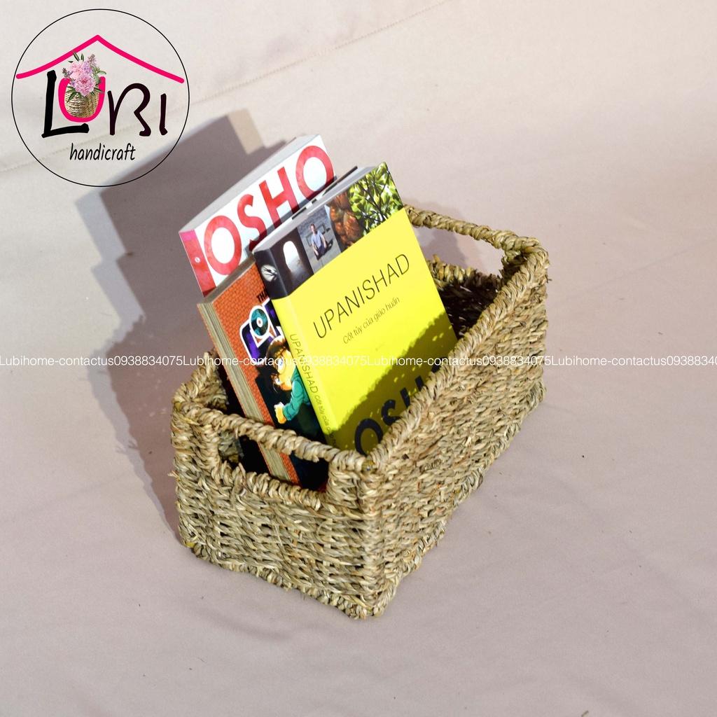 Lubihandicraft - Khay cói đựng đồ văn phòng nhỏ xinh