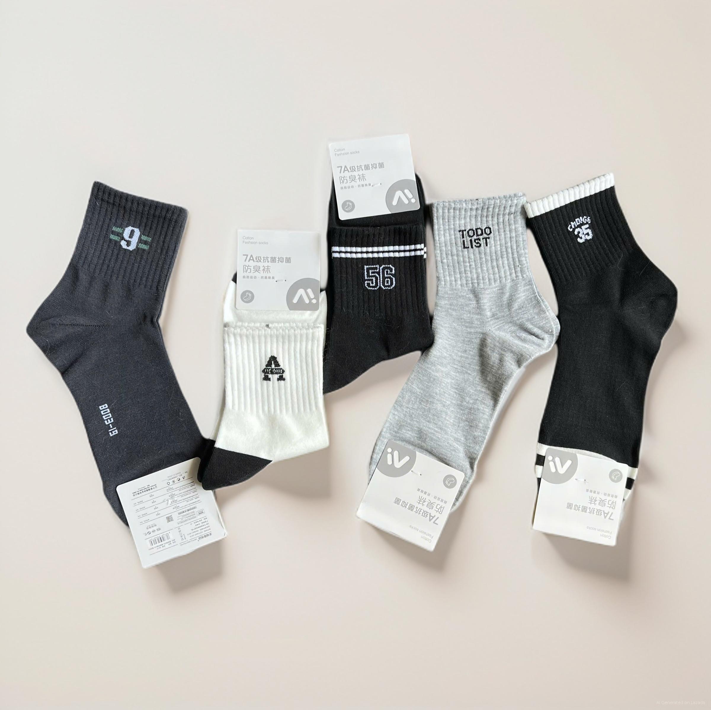 SET 5 ĐÔI TẤT VỚ NAM CỔ CAO MÃ 20 DÀNH CHO NAM