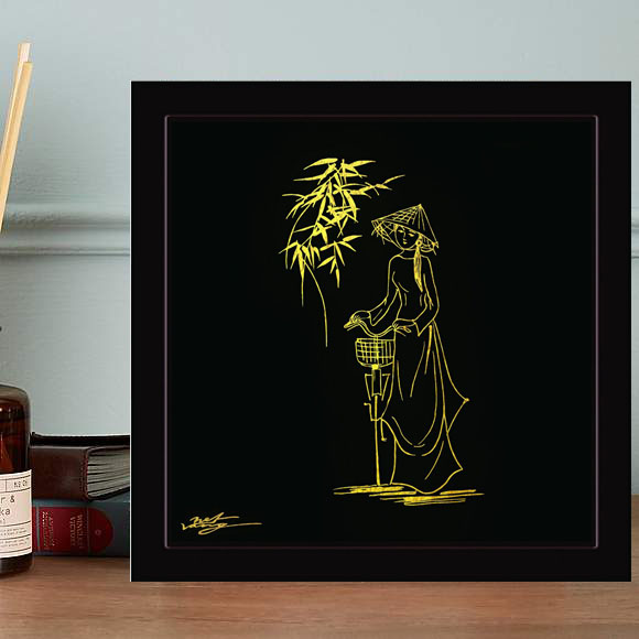 Tranh Nét Vàng - Nữ sinh