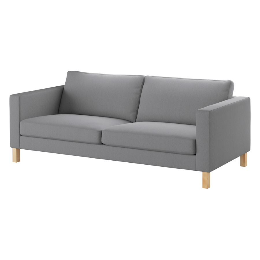 Ghế Sofa 3 Chỗ Karlstad KOZOKA - Xám Trắng