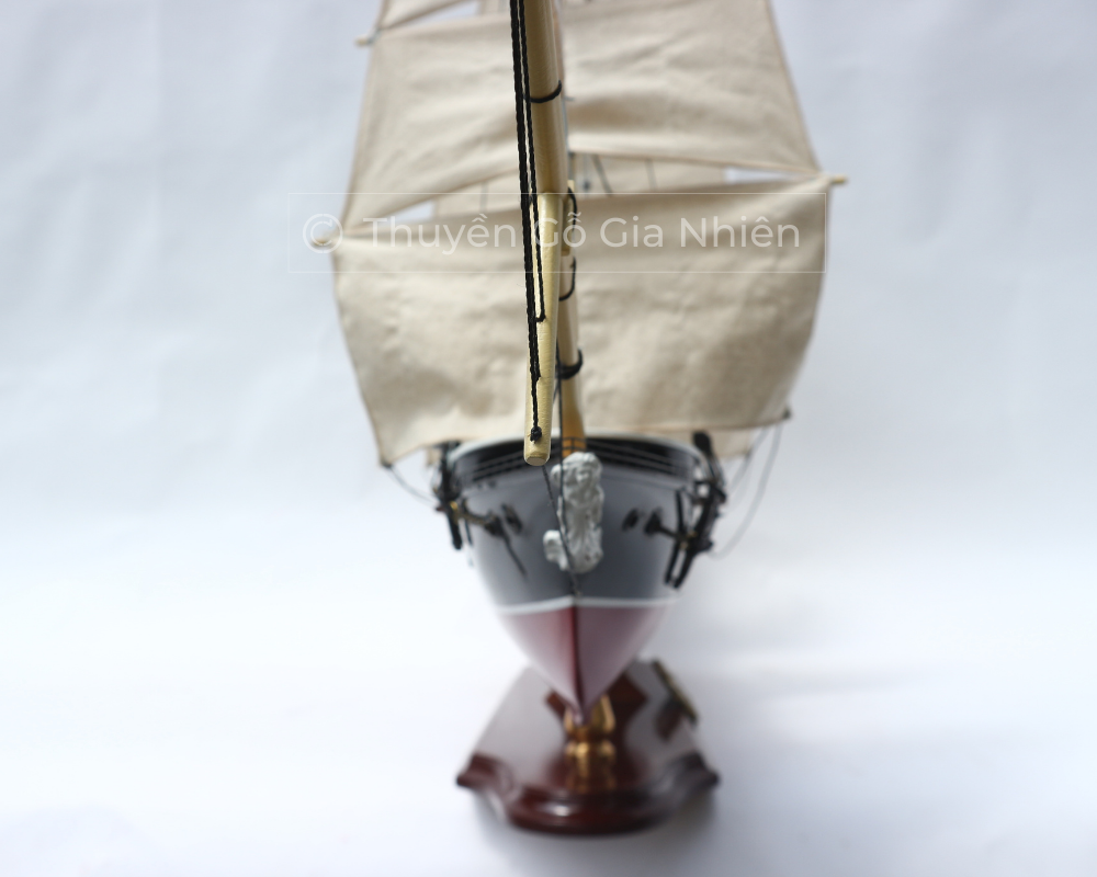 Mô Hình Thuyền Gỗ Phong Thủy Dạng Thuyền Cổ HMS WARRIOR Chính Hãng Hàng Xuất Khẩu Chất Lượng Cao