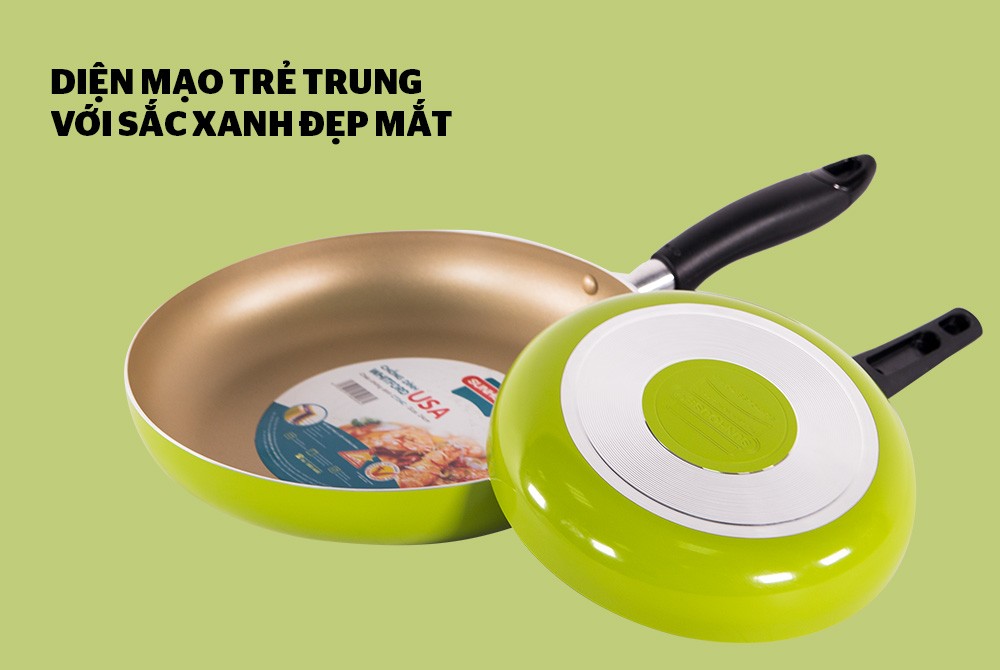 Bộ đôi hoàn hảo - chảo siêu chống dính SUNHOUSE SHS2418  - Hàng chính hãng