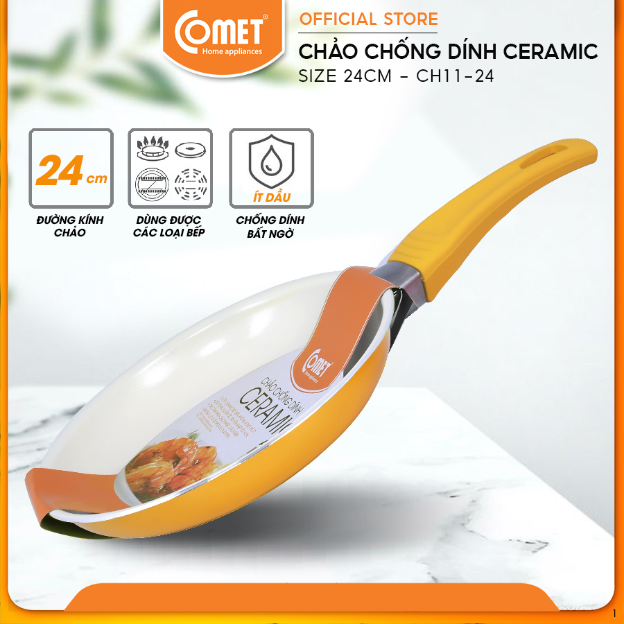 chảo ceramic chống dính Comet CH11-26 (Giao Màu Ngẫu Nhiên)