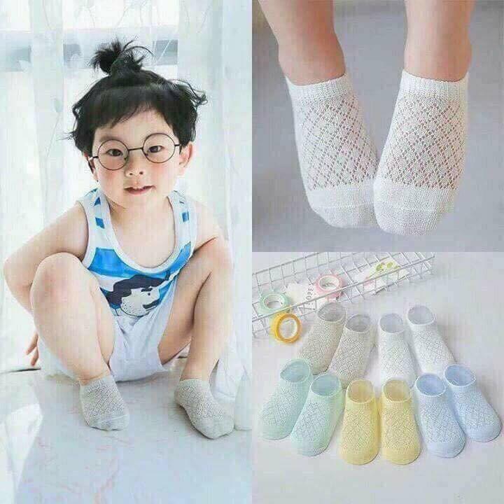 Tất em bé cực xinh  Tất lưới trẻ em.Tất nằm điều hoà.Tất hè cho bé - giao ngẫu nhiên