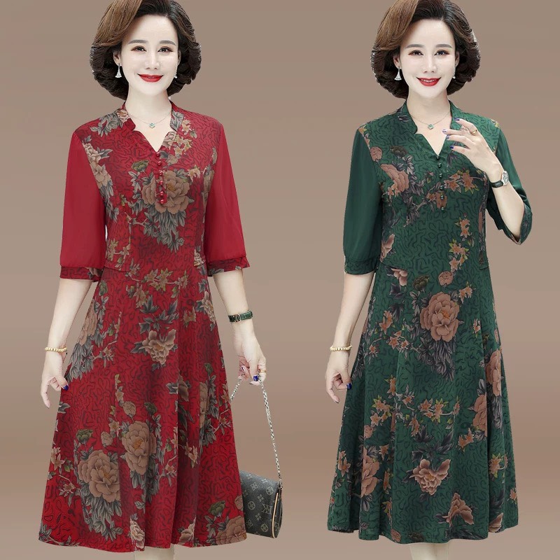 Đầm thun trung niên cao cấp