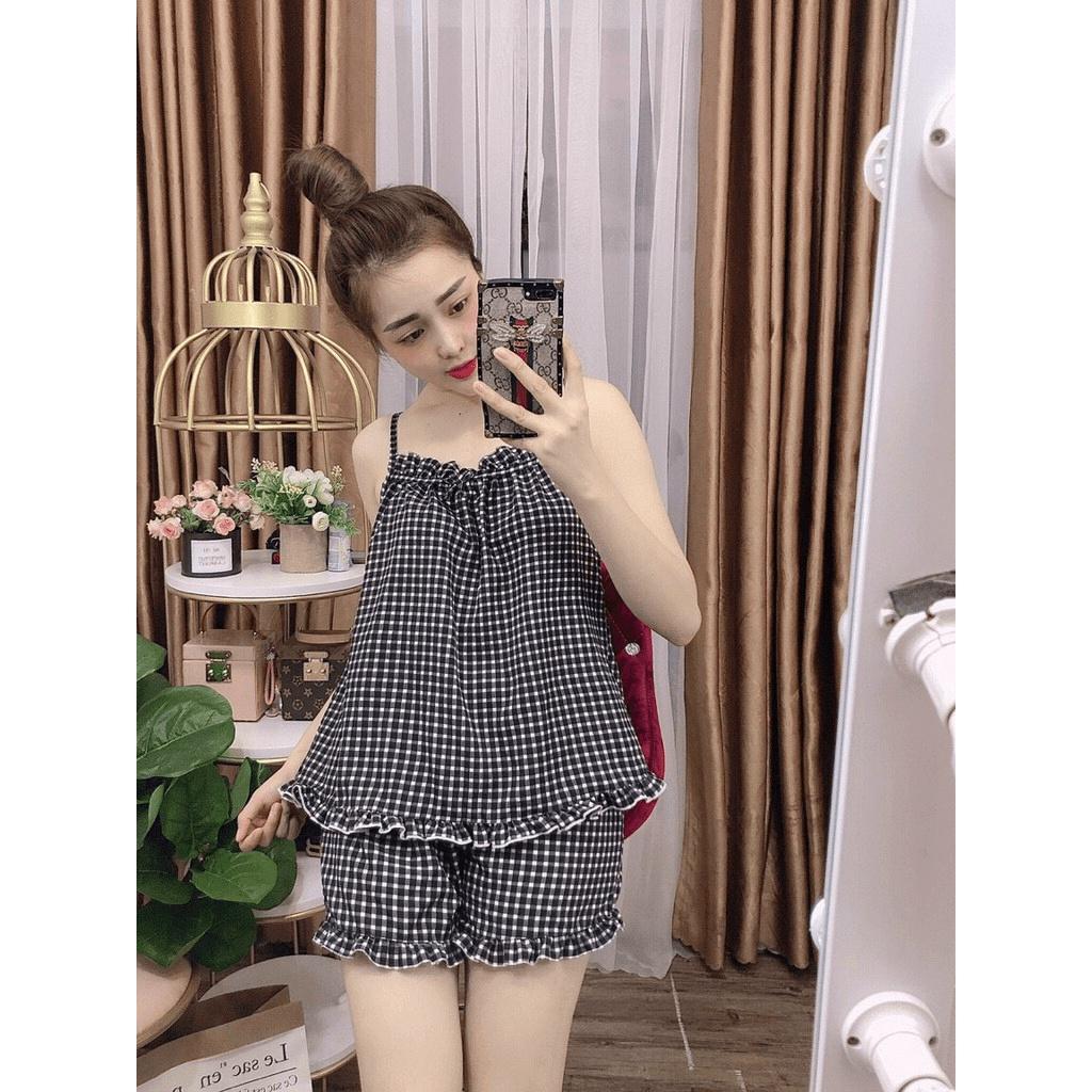 Set bộ tiểu thư mặc nhà Satin ngắn đẹp