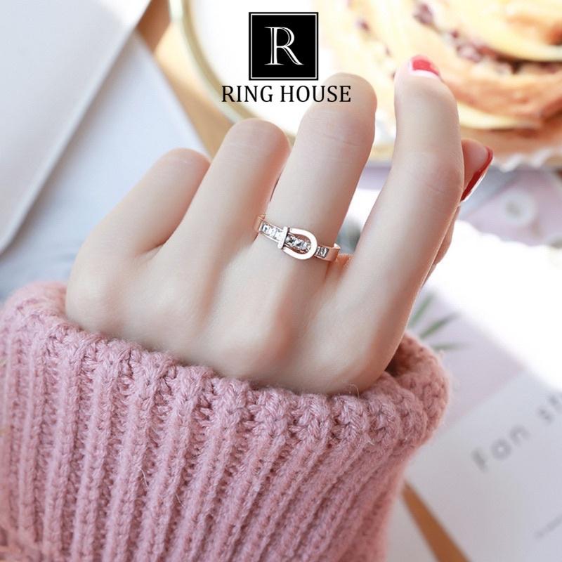 Nhẫn Nữ Titan Không Rỉ Gỉ Forever Love Đính Ngọc Đẹp Ring House