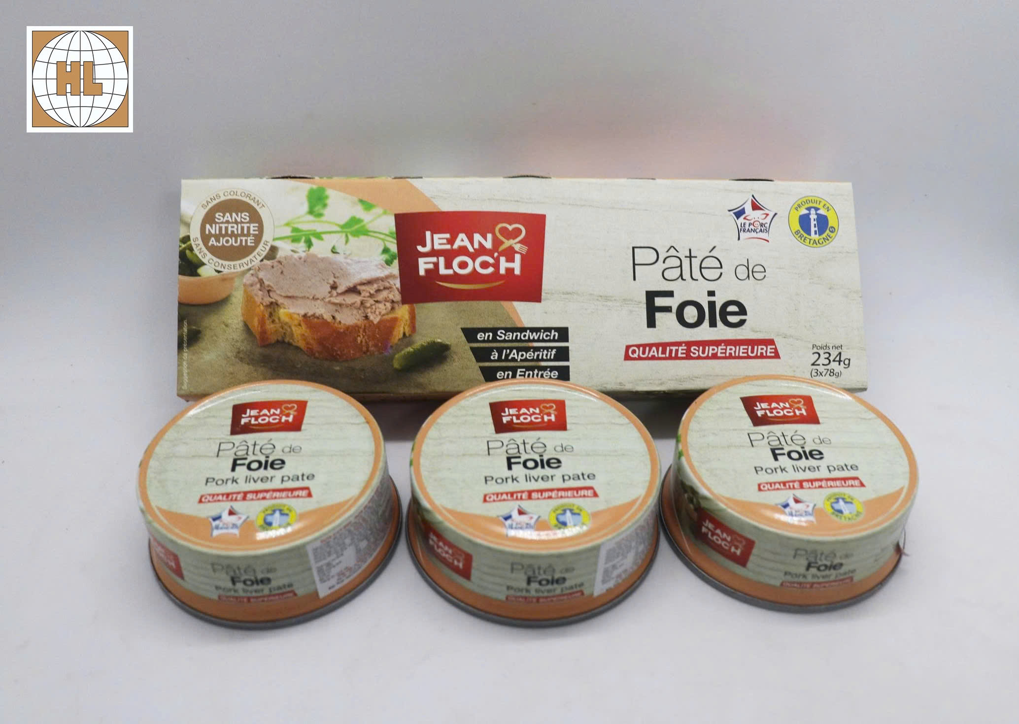 PATE GAN HEO – DE FOIE HIỆU JEAN FLOC’H LỐC 234G( 78G X3 HỘP) PHÁP