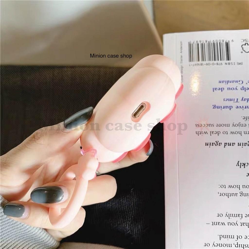 Bao Case Ốp dành cho airpod 1 và 2, tai nghe bluetooth i11,i12, i100, i9s... silicon 3D chân cún cao cấp