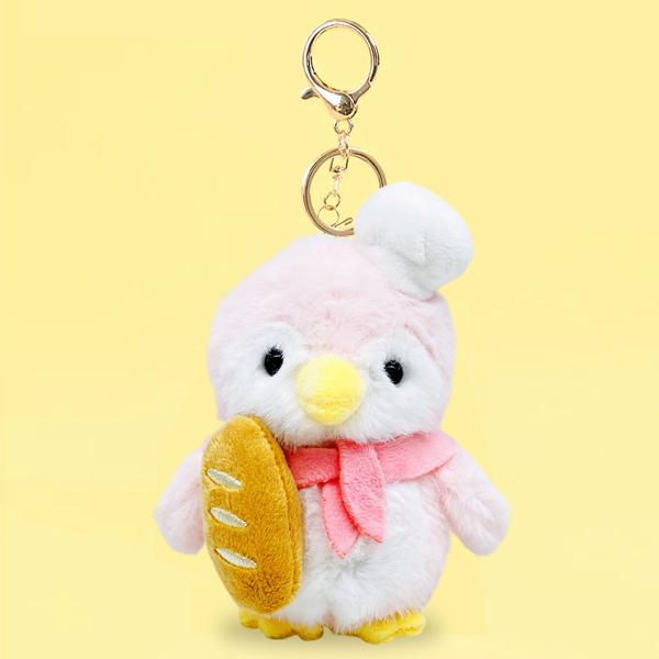 Móc Khóa Thú Bông Chim Cánh Cụt Đầu Bếp 10 cm - ZooZoo 109025 - Màu Hồng
