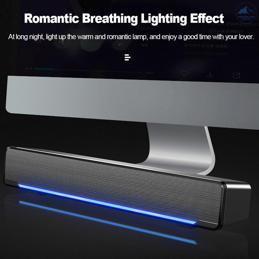 Loa subwoofer dạng thanh SADA V-196 có dây USB 3.5mm âm thanh bass vòm