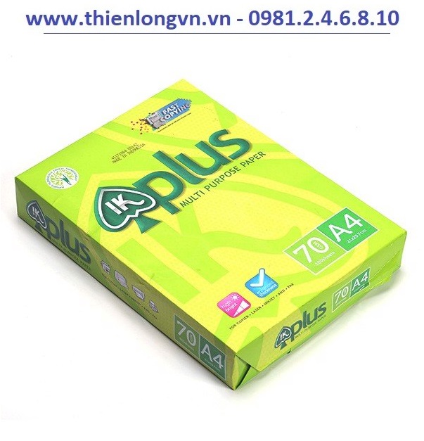 Giấy IK Plus khổ A4 định lượng 70 gsm