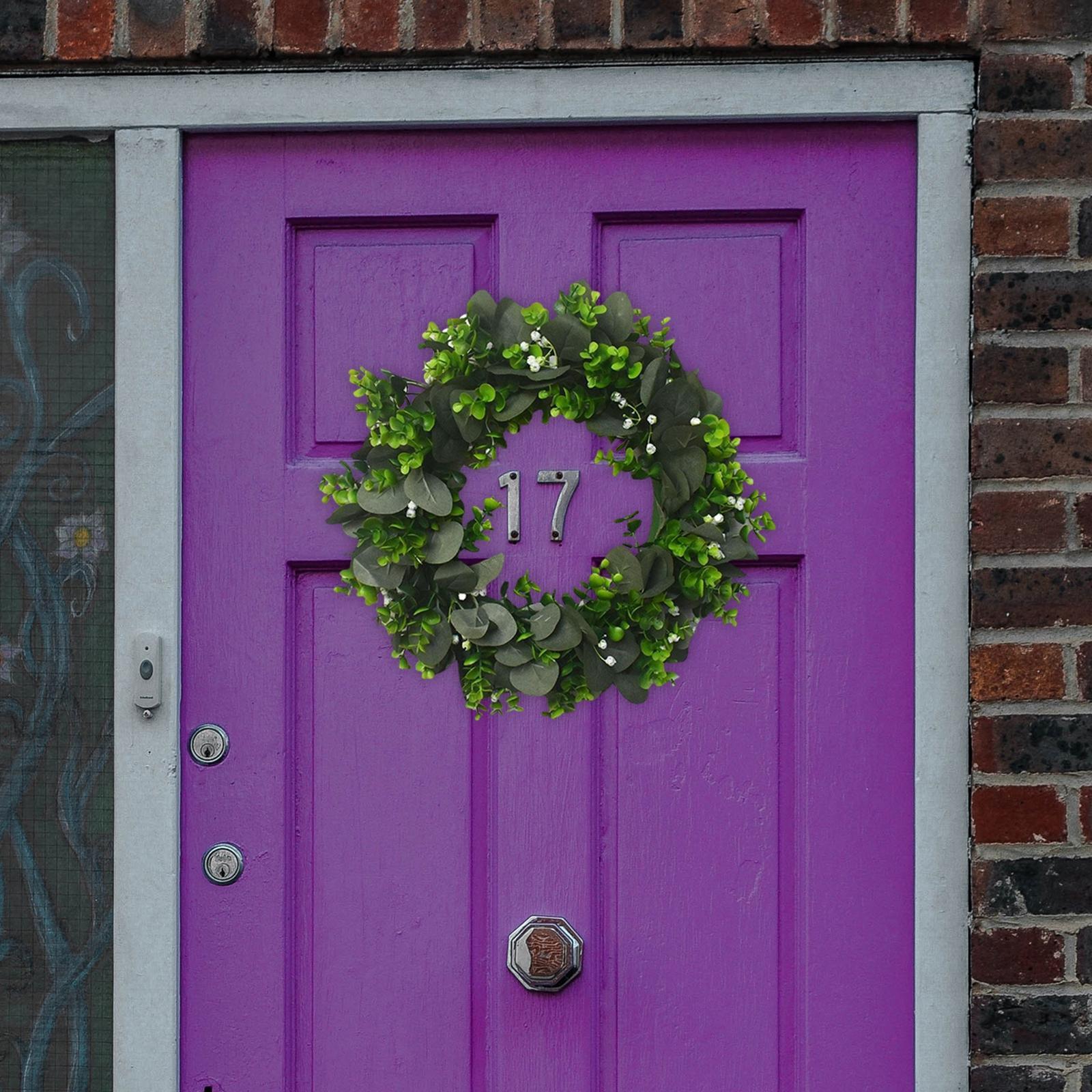 Artificial Green Leaves Wreath new year farmhouse L