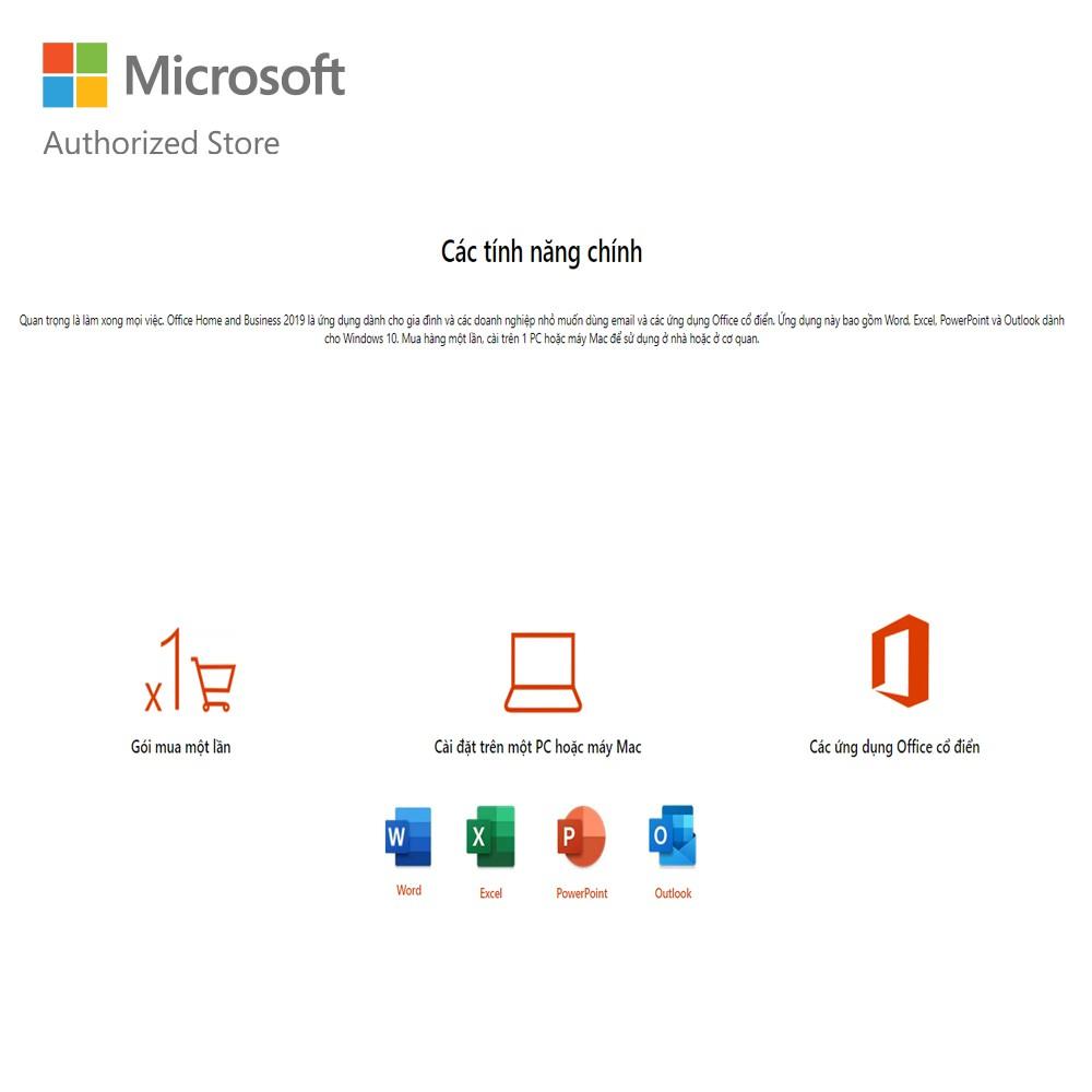Phần mềm Microsoft Office Home &amp; Business vĩnh viễn Word, Excel, PowerPoint | Outlook Hàng chính hãng