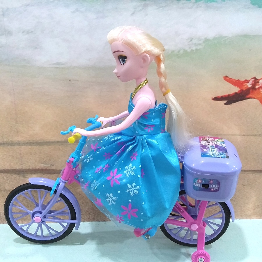 Búp bê baby Frozen đạp xe có đèn