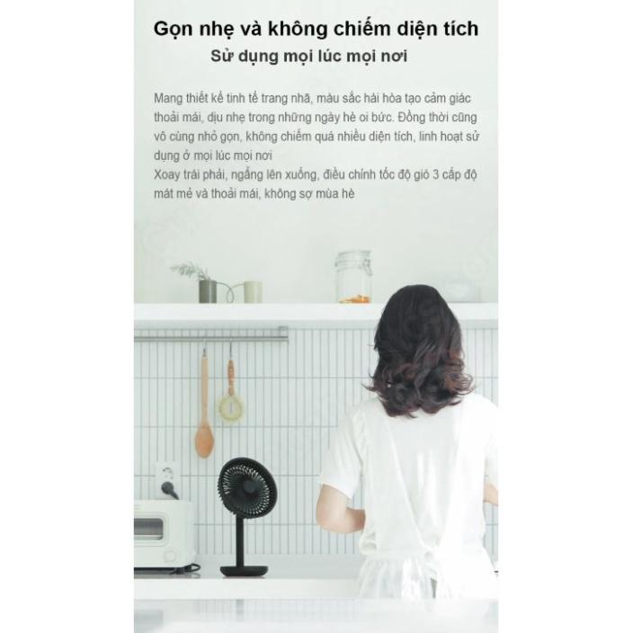 Quạt sạc pin để bàn SOLOVE F5 Xiaomi chính hãng -Hàng Chính Hãng