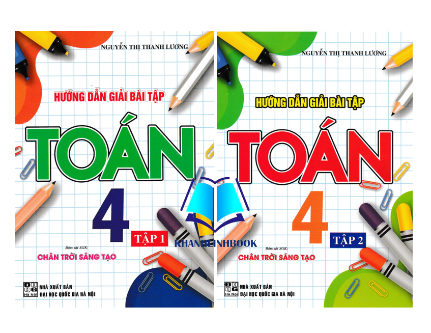 Sách - Combo Hướng Dẫn Giải Bài Tập Toán 4 - Tập 1 + 2